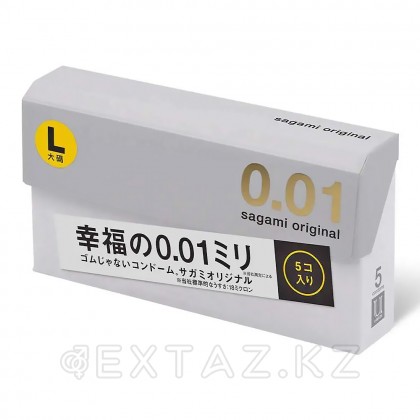 Презервативы полиуретановые Sagami Original 001 L-Size, увеличенные, 5 шт от sex shop Extaz