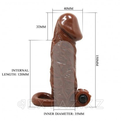 Насадка с вибропулей и кольцом для мошонки (15*4 см) от sex shop Extaz фото 7
