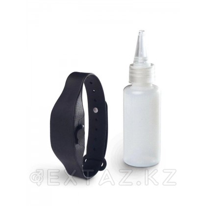 Антисептический браслет для рук с дозатором - черный от sex shop Extaz