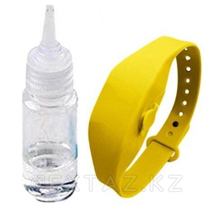 Антисептический браслет для рук с дозатором - жёлтый от sex shop Extaz