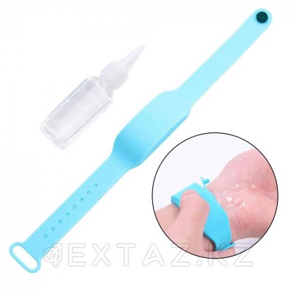 Антисептический браслет для рук с дозатором - голубой от sex shop Extaz фото 3
