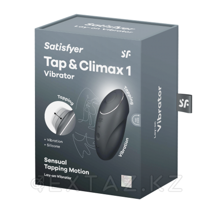 Клиторальный стимулятор с вибрацией Satisfyer Tap&Climax 1 черный от sex shop Extaz фото 7