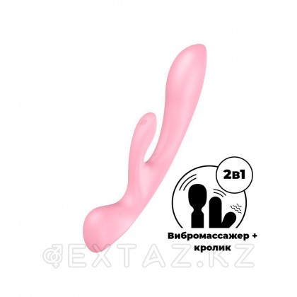 Вибратор-кролик Satisfyer Triple Oh розовый от sex shop Extaz фото 7