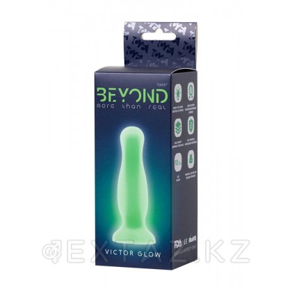 Анальная втулка светящаяся в темноте Beyond by Toyfa Victor Glow (прозрачный, 10,5 см) от sex shop Extaz фото 6