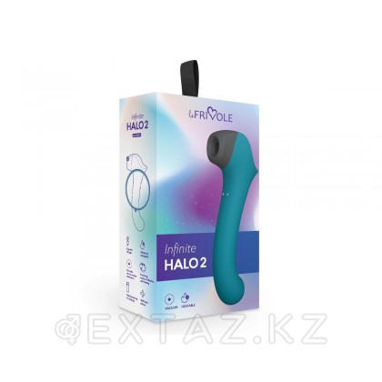Вакуумный клиторальный стимулятор с вибрирующей и нагреваемой ручкой Halo 2, цвет Морская волна (INFINITE) от sex shop Extaz фото 4