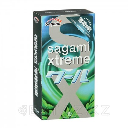 Презервативы SAGAMI Xtreme Mint 10шт. латексные со вкусом мяты от sex shop Extaz