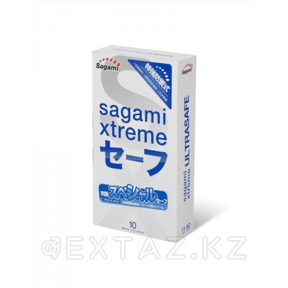 Презервативы SAGAMI Xtreme Ultrasafe 10шт. латексные с двойным количеством смазки от sex shop Extaz