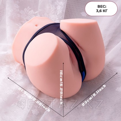 Реалистичный двойной мастурбатор Olga с вибрацией от sex shop Extaz фото 4