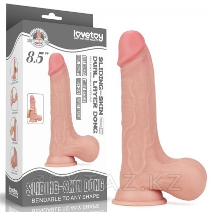 Фаллоимитатор Lovetoy Sliding Skin Dual Layer Dong, с двойным покрытием, 22х4,5 см от sex shop Extaz