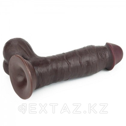 Фаллоимитатор с двойным покрытием на присоске Black (19,5*4,5) от sex shop Extaz фото 7