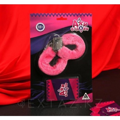 Эротический набор для двоих «Ахи-вздохи», 10 карт, наручники, 18+ от sex shop Extaz