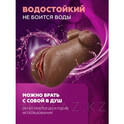 Мастурбатор компактный в виде женского тела и вагины (коричневый) от sex shop Extaz фото 4
