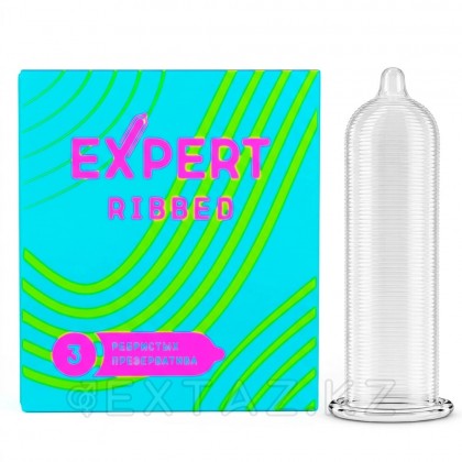 Презервативы EXPERT Ribbed, ребристые, 3 шт от sex shop Extaz