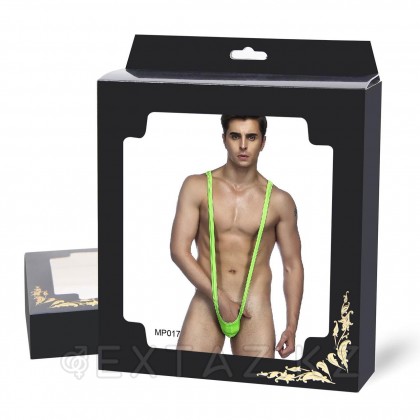 Слингшот-бикини мужской зеленый (размер S) от sex shop Extaz фото 2