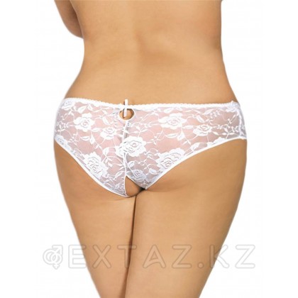 Трусики кружевные с завязками белые (размер Plus Size XL) от sex shop Extaz фото 7