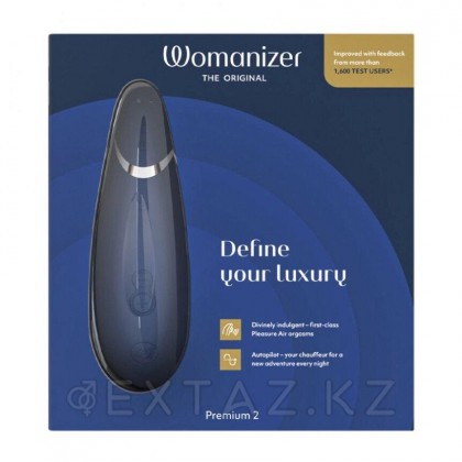 Бесконтактный клиторальный стимулятор Womanizer Premium 2 Blueberry от sex shop Extaz фото 3