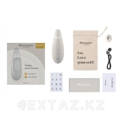 Бесконтактный клиторальный стимулятор Womanizer Premium 2 серый от sex shop Extaz фото 6
