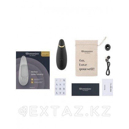 Бесконтактный клиторальный стимулятор Womanizer Premium 2 черный от sex shop Extaz фото 3