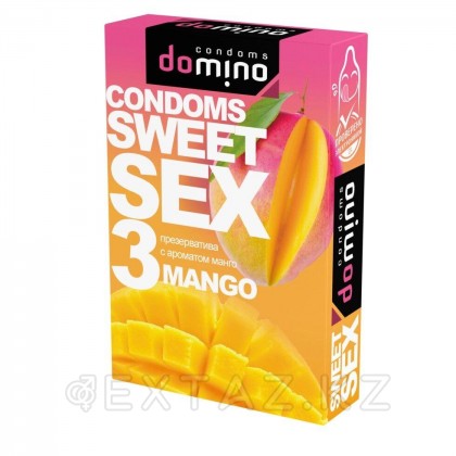 Презервативы DOMINO SWEET SEX MANGO 3штуки (оральные) от sex shop Extaz