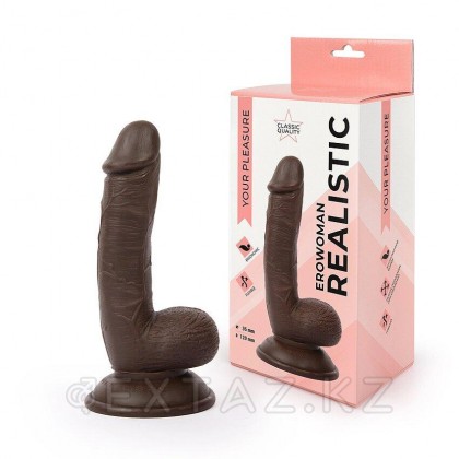 Реалистичный фаллоимитатор (12 * 3,5) коричневый от sex shop Extaz