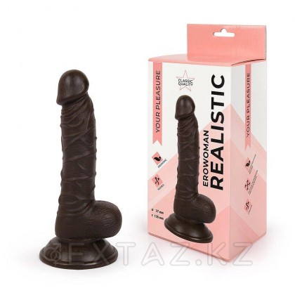 Реалистичный фаллоимитатор (13,5*3,7) коричневый от sex shop Extaz
