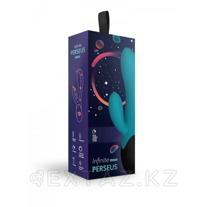 Нагреваемый вибратор с клиторальным отростком Perseus, цвет морская волна (INFINITE collection) от sex shop Extaz фото 4