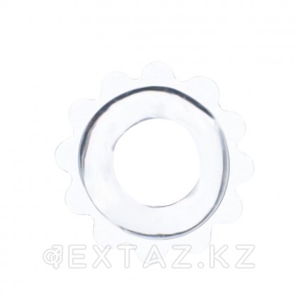 Эрекционное кольцо с рельефом прозрачное Оки Чпоки, D 2 см от sex shop Extaz
