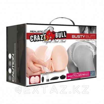 Двойной мастурбатор попка и вагина Crazy bull с вибрацией (реальный размер) от sex shop Extaz