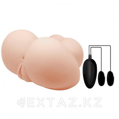 Двойной мастурбатор попка и вагина Crazy bull с вибрацией (реальный размер) от sex shop Extaz фото 5