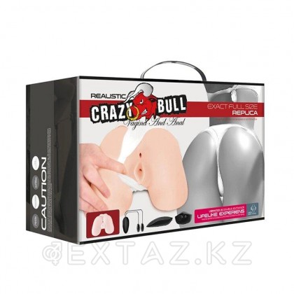 Двойной мастурбатор с вибрацией Crazy bull (попка и сочные половые губы) от sex shop Extaz