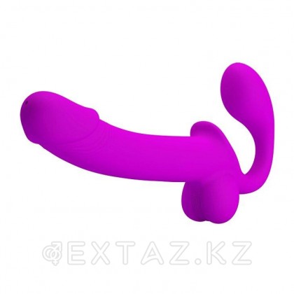 Двойной страпон (безремневой) с эффектом эякуляции Kelpie от sex shop Extaz фото 5
