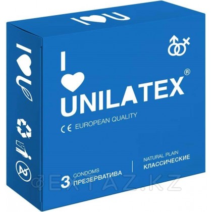 Презервативы Unilatex Natural Plain/классические, 3 шт от sex shop Extaz