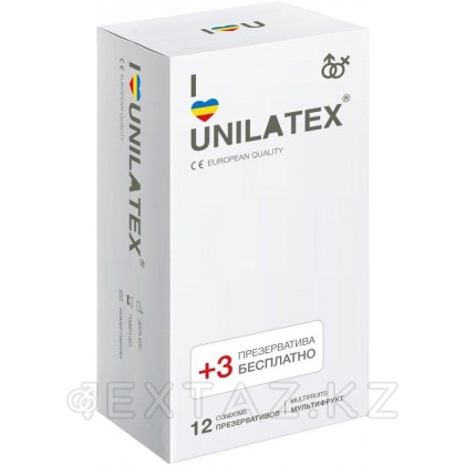 Презервативы Unilatex Multifruits/ароматизированные, 12 шт. + 3 шт. в подарок от sex shop Extaz