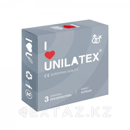 Презервативы Unilatex Ribbed/ребристые, 3 шт. от sex shop Extaz
