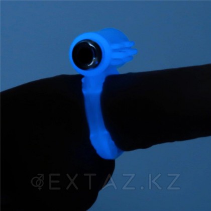 Эрекционное кольцо с вибрацией Lumino Play (светится в темноте) от sex shop Extaz фото 4