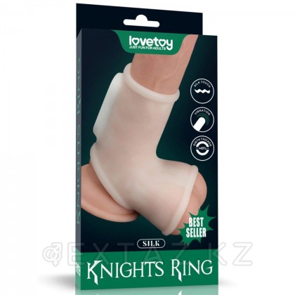 Насадка на пенис с вибрацией Silk Knights Ring (12*2,8) от sex shop Extaz