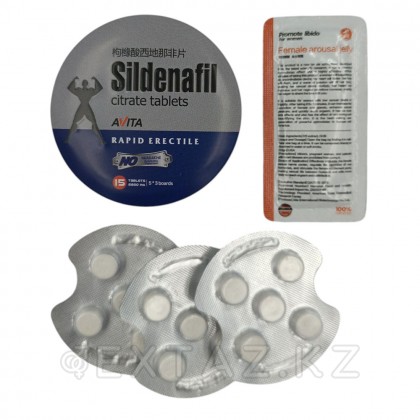 Возбуждющее средство Sildenafil для мужчин (15 таб. + подарок желе для женщин) от sex shop Extaz фото 2