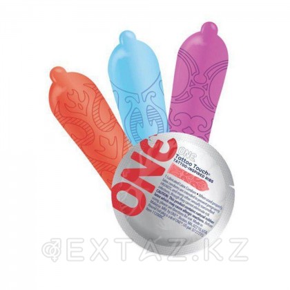 Презервативы ONE Tattoo touch MIX 1 шт. от sex shop Extaz фото 2