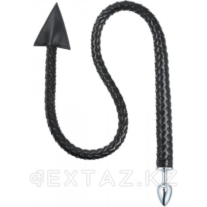 Металлический анальный плаг Leather Tail от sex shop Extaz фото 2