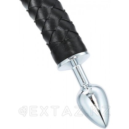 Металлический анальный плаг Leather Tail от sex shop Extaz фото 3