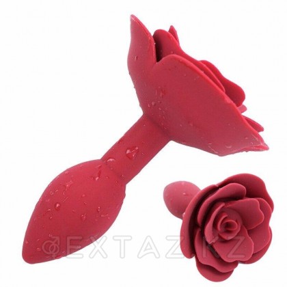 Силиконовый анальный плаг Red rose от sex shop Extaz
