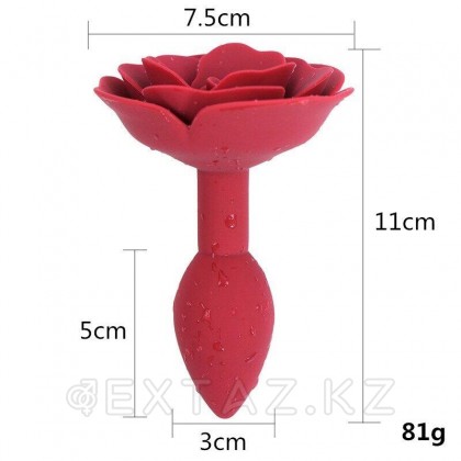 Силиконовый анальный плаг Red rose от sex shop Extaz фото 7