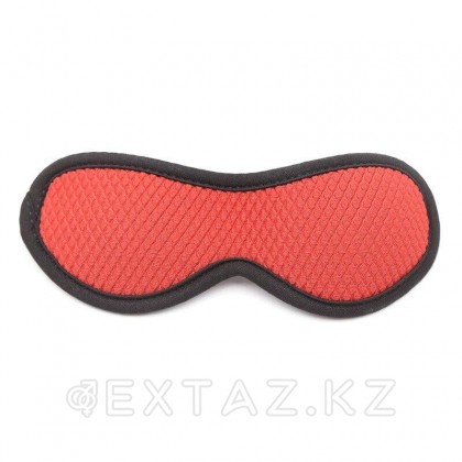 Фетиш набор красный из 4 предметов ( наручники, маска, оковы для ног, пояс для бондажа) от sex shop Extaz фото 3