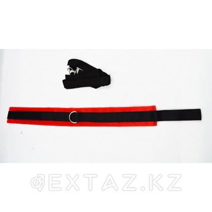 Фетиш набор Red passion красный (наручники, оковы для ног, зажимы, тиклер, маска, ошейник, флоггер, канат, от sex shop Extaz фото 2