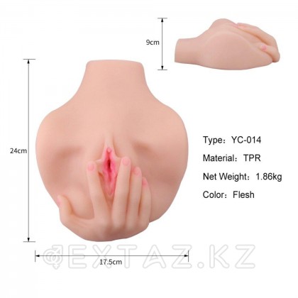 Реалистичный мастурбатор в виде половых губ от sex shop Extaz фото 4
