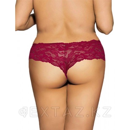 Трусики-шортики кружевные бордовые (XL) от sex shop Extaz фото 9