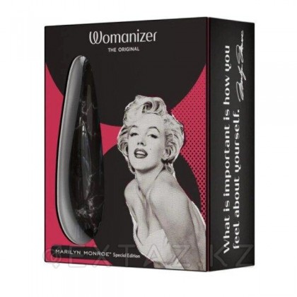 Бесконтактный клиторальный стимулятор Womanizer Marilyn Monroe Black Marble от sex shop Extaz фото 5