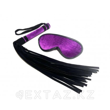 Набор бархатный лиловый маска и плеть от sex shop Extaz