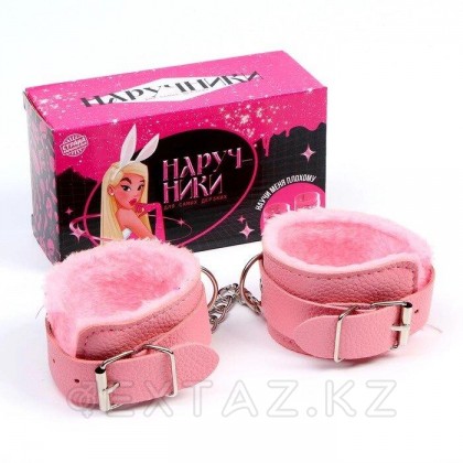 Аксессуар для карнавала- розовые наручники от sex shop Extaz
