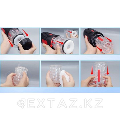 Электрический мастурбатор Hands-Free Cup с 7ю режимами вращения от sex shop Extaz фото 6